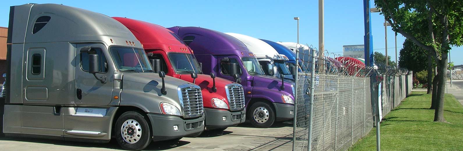 Used Semi Truck Line-up